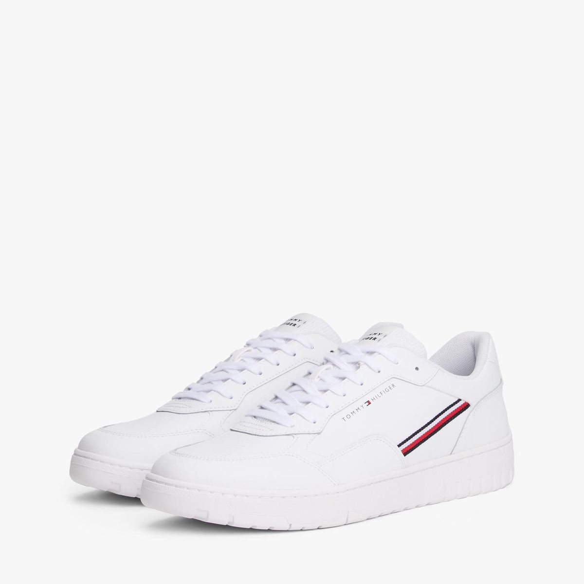 TOMMY HILFIGER - Zapatillas Basket Core Stripes Blanco Tommy Hilfiger