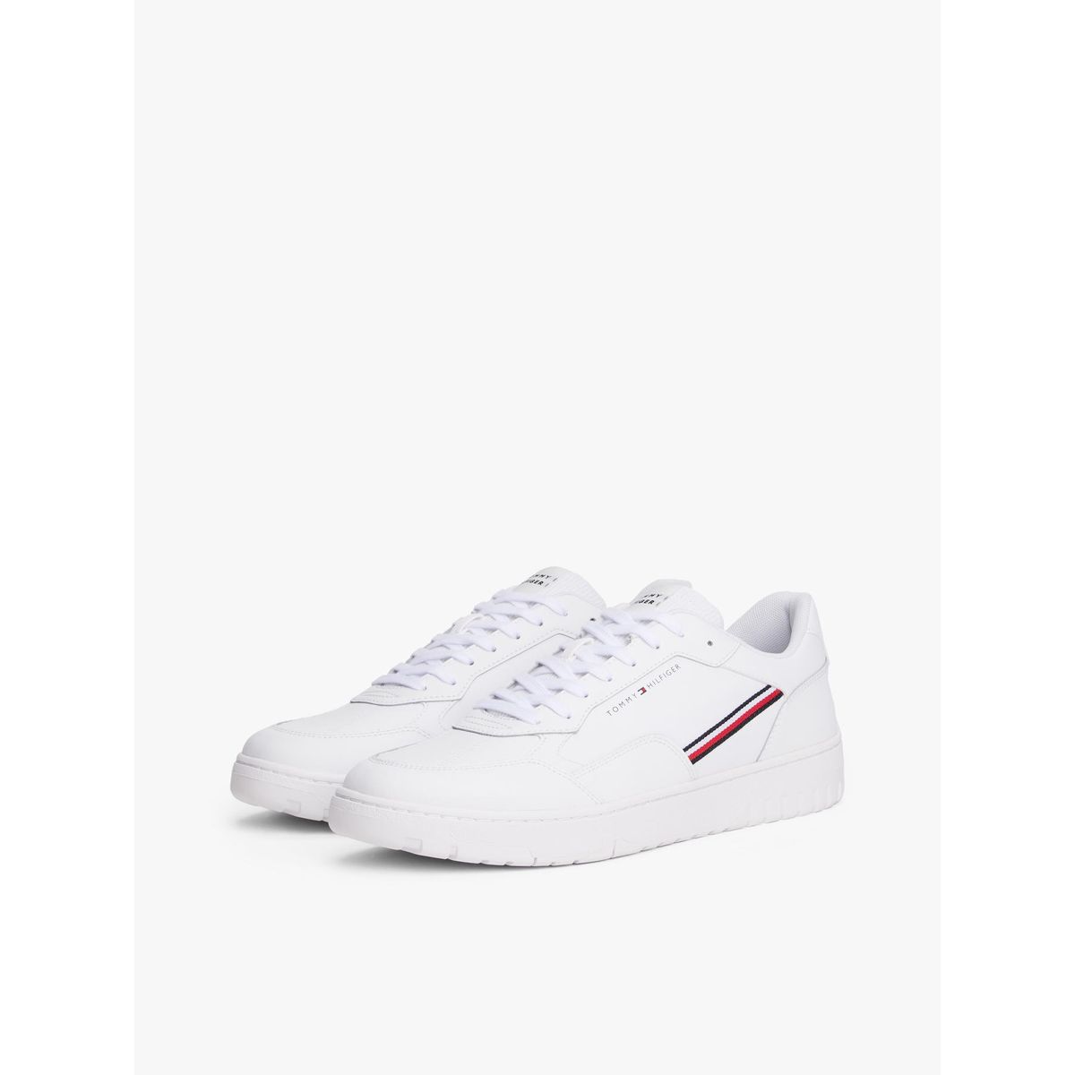 TOMMY HILFIGER - Zapatillas Basket Core Stripes Blanco Tommy Hilfiger