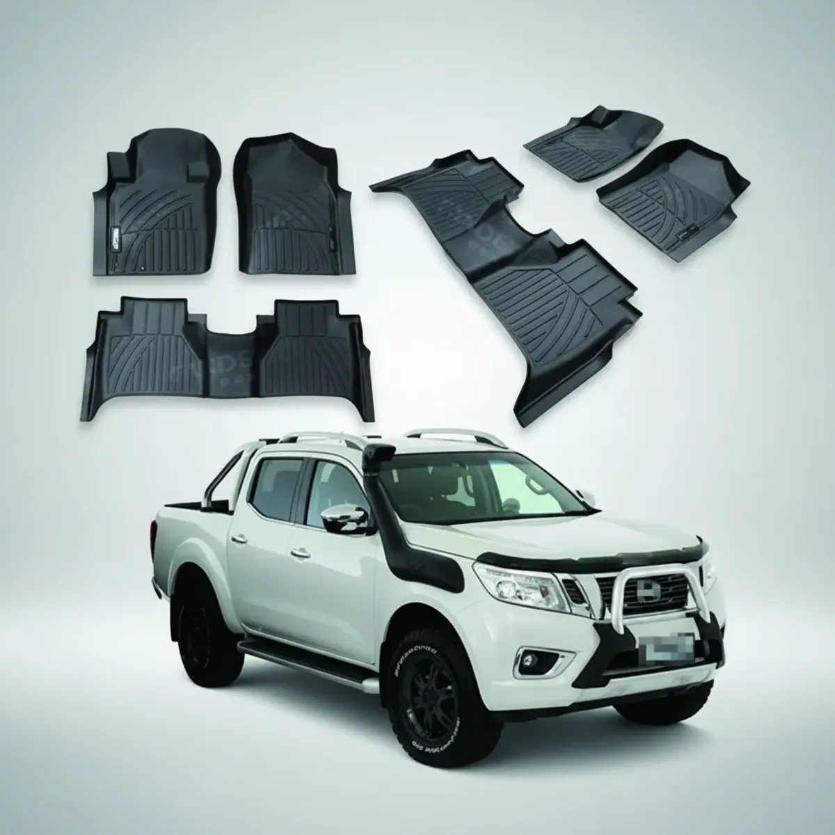 GENERICO - Tapetes De Tpe Perfect Fit Para Nissan Navara 2015-2024 Negro