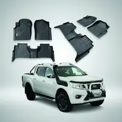 GENERICO - Tapetes De Tpe Perfect Fit Para Nissan Navara 2015-2024 Negro