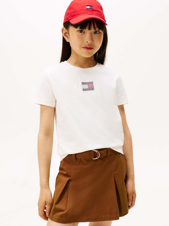 Polera Stone Flag Logo Blanco Blanco 2