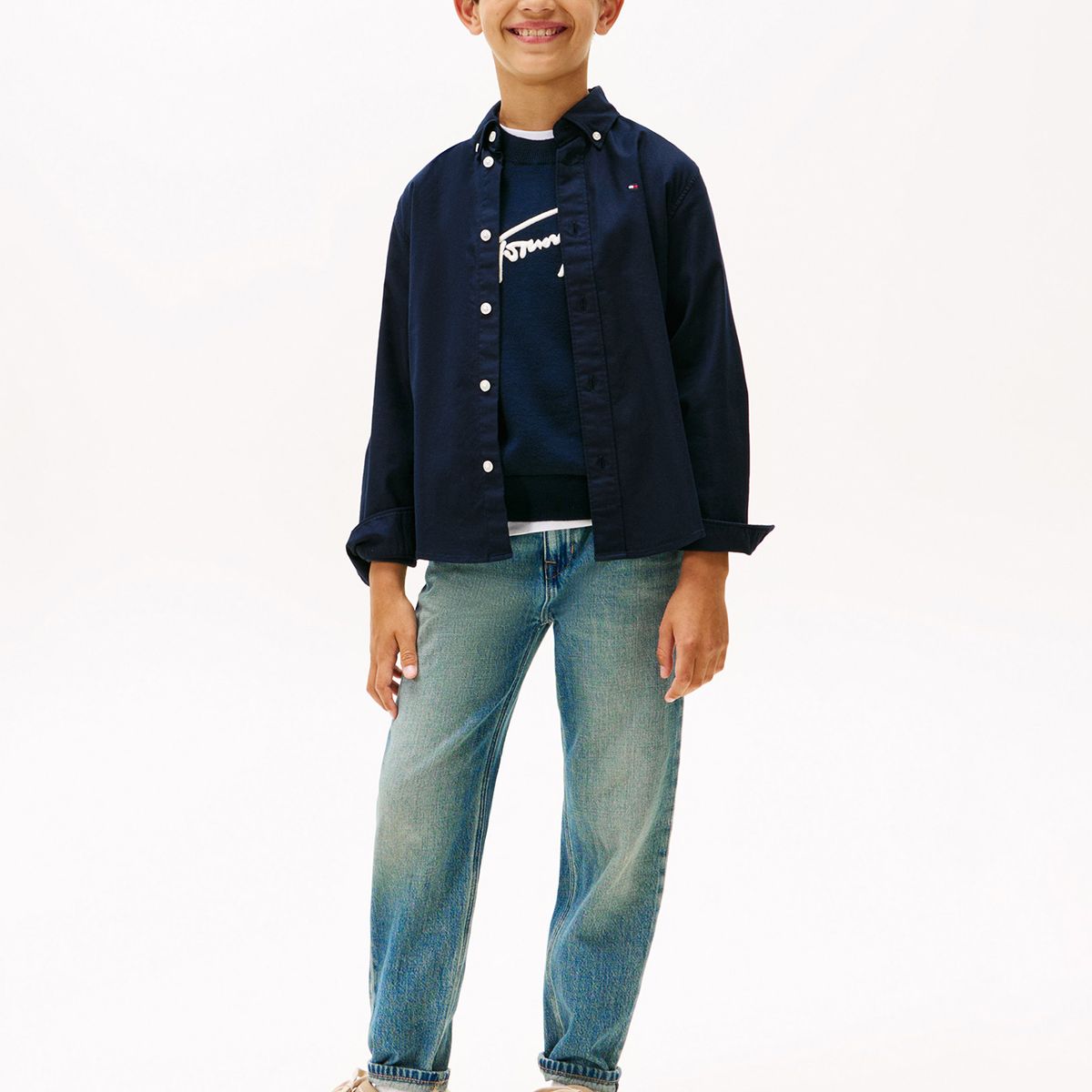 TOMMY HILFIGER - Camisa Essential Oxford Azul Tommy Hilfiger