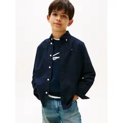 TOMMY HILFIGER - Camisa Essential Oxford Azul