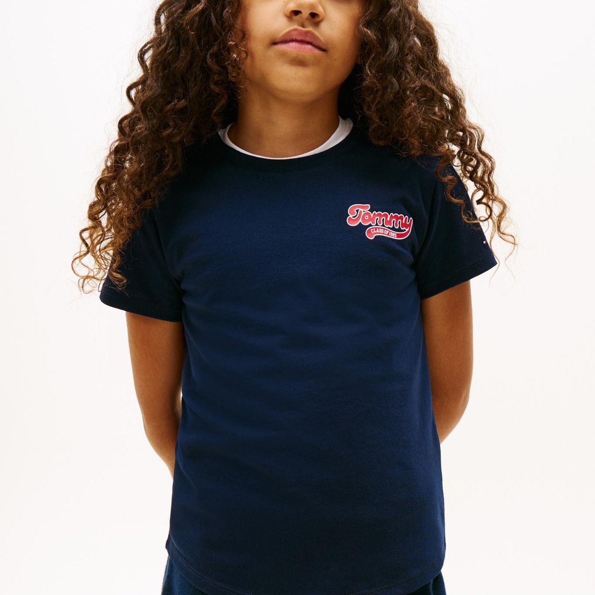 TOMMY HILFIGER - Polera Varsity Con Logo Azul Tommy Hilfiger