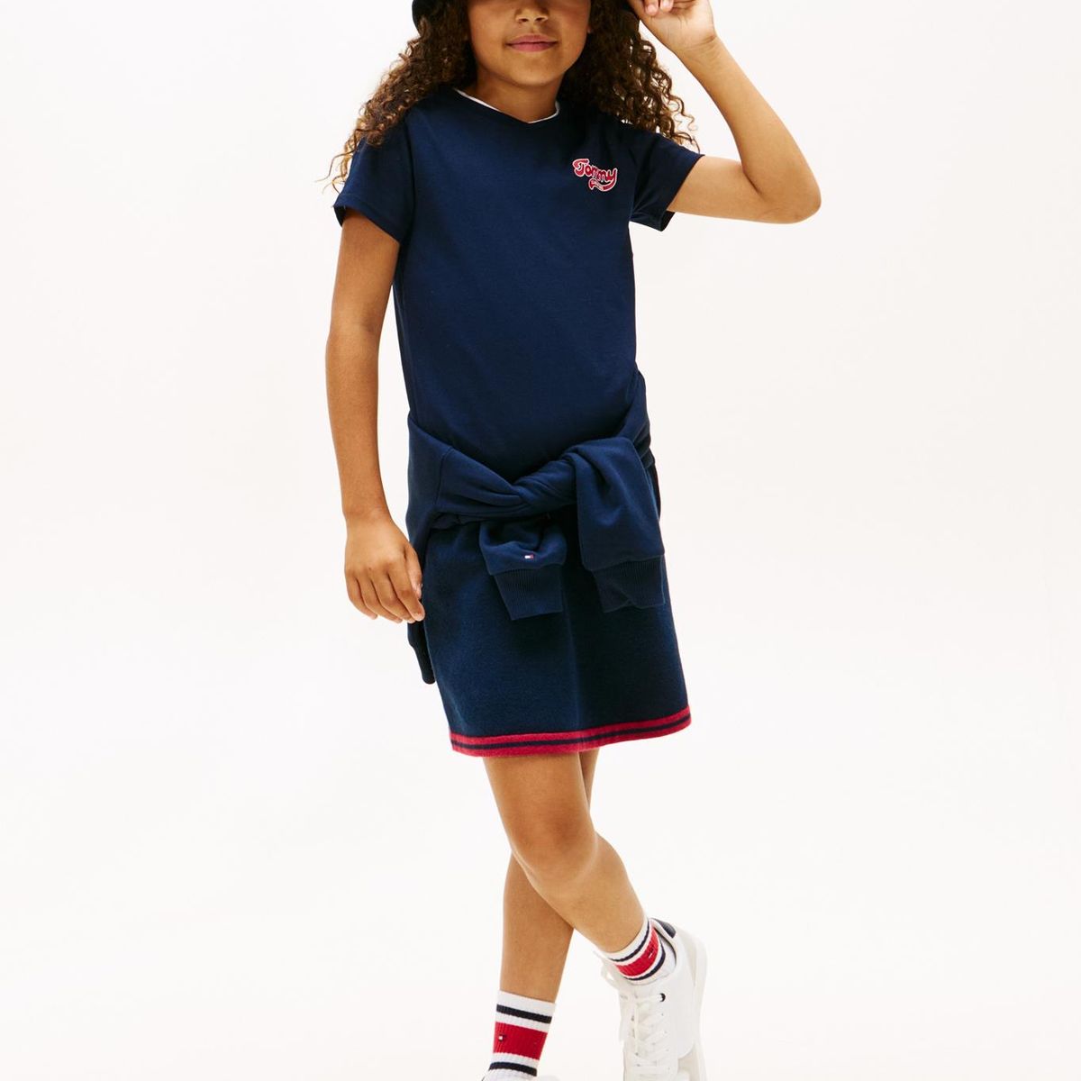 TOMMY HILFIGER - Polera Varsity Con Logo Azul Tommy Hilfiger