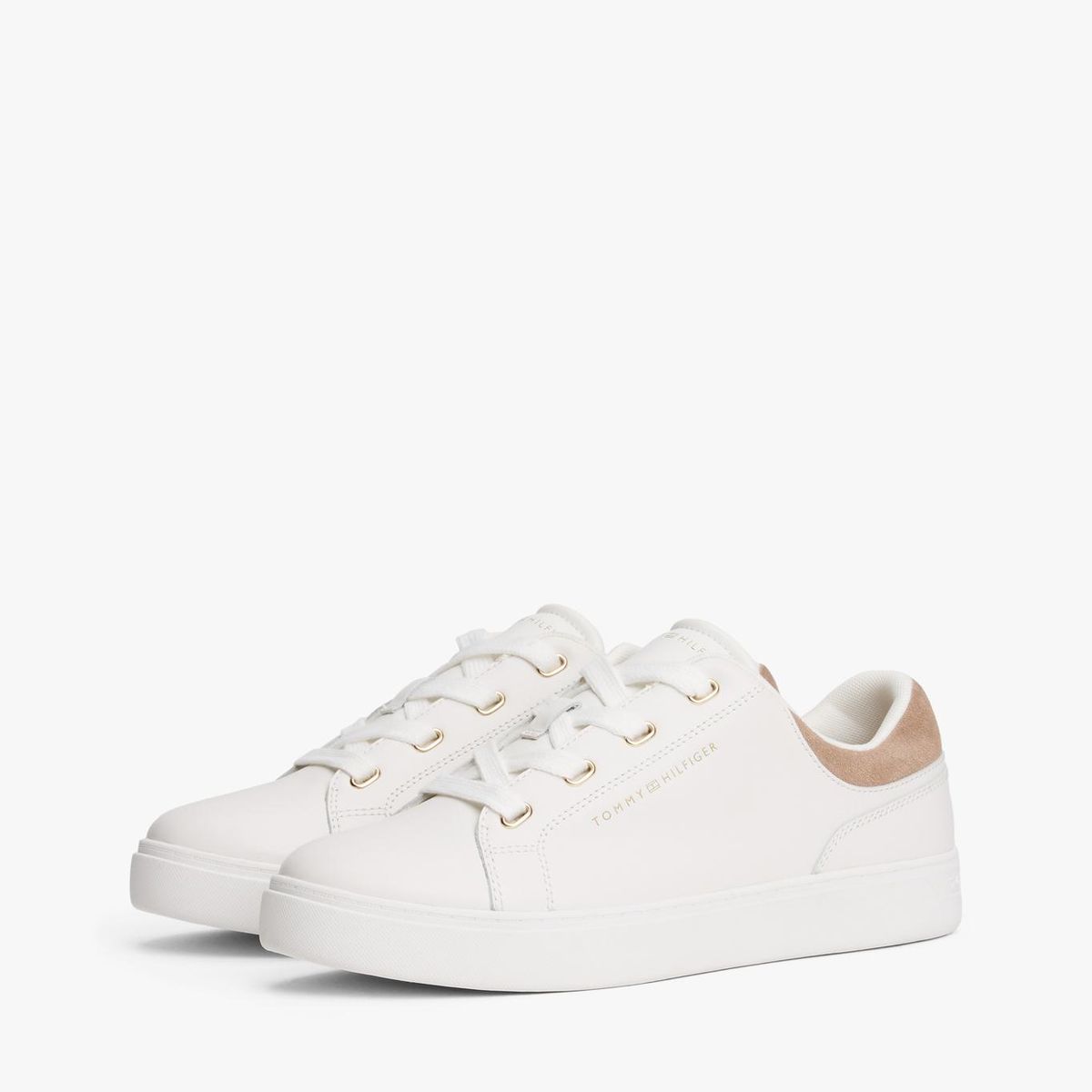 TOMMY HILFIGER - Zapatillas De Cuero Casual Cupsole Blanco Tommy Hilfiger