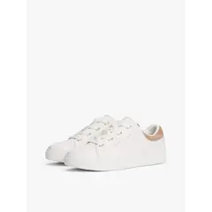 TOMMY HILFIGER - Zapatillas De Cuero Casual Cupsole Blanco