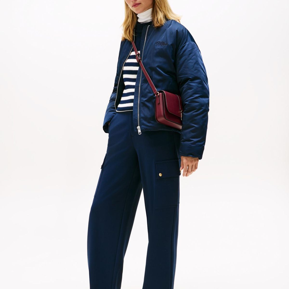 TOMMY HILFIGER - Zapatillas De Cuero Casual Cupsole Blanco Tommy Hilfiger