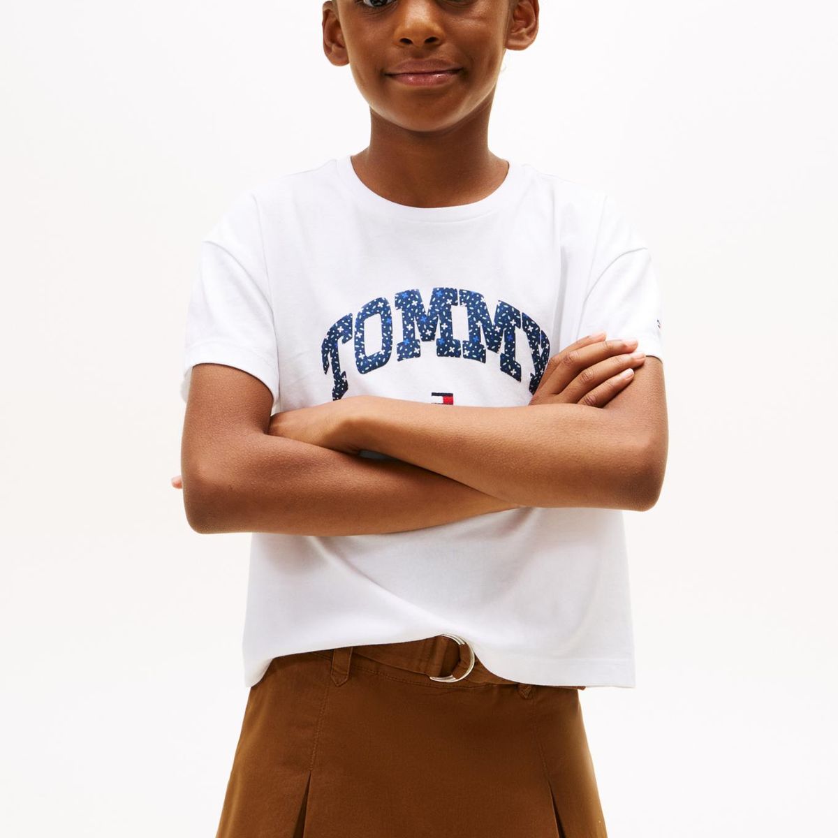 TOMMY HILFIGER - Polera Varsity Con Logo Blanco Tommy Hilfiger