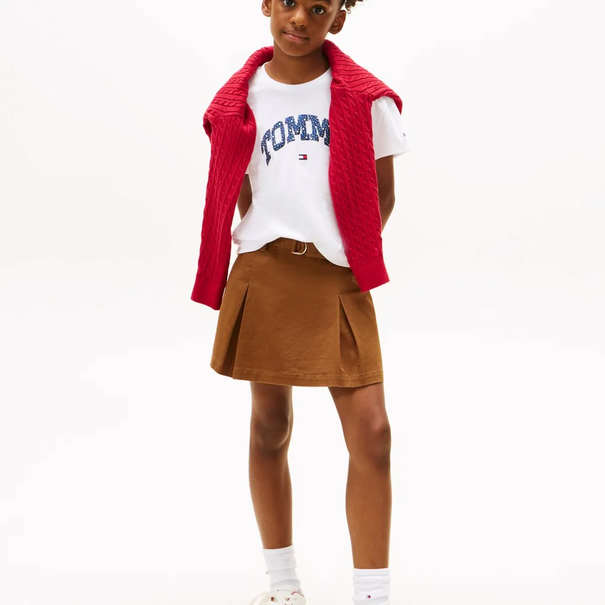 TOMMY HILFIGER - Polera Varsity Con Logo Blanco Tommy Hilfiger