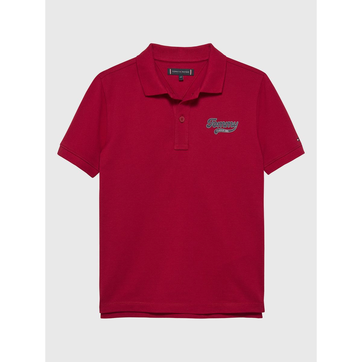 TOMMY HILFIGER - Polo Varsity Con Logo Gráfico De Niño Rojo Tommy Hilfiger