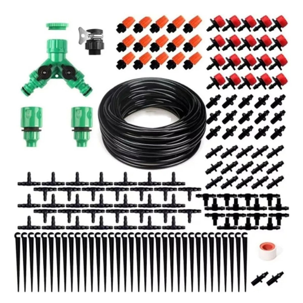 GENERICO - Kit De Riego Sistema Automático Por Goteo 40m 158 Piezas Variación Multicolor