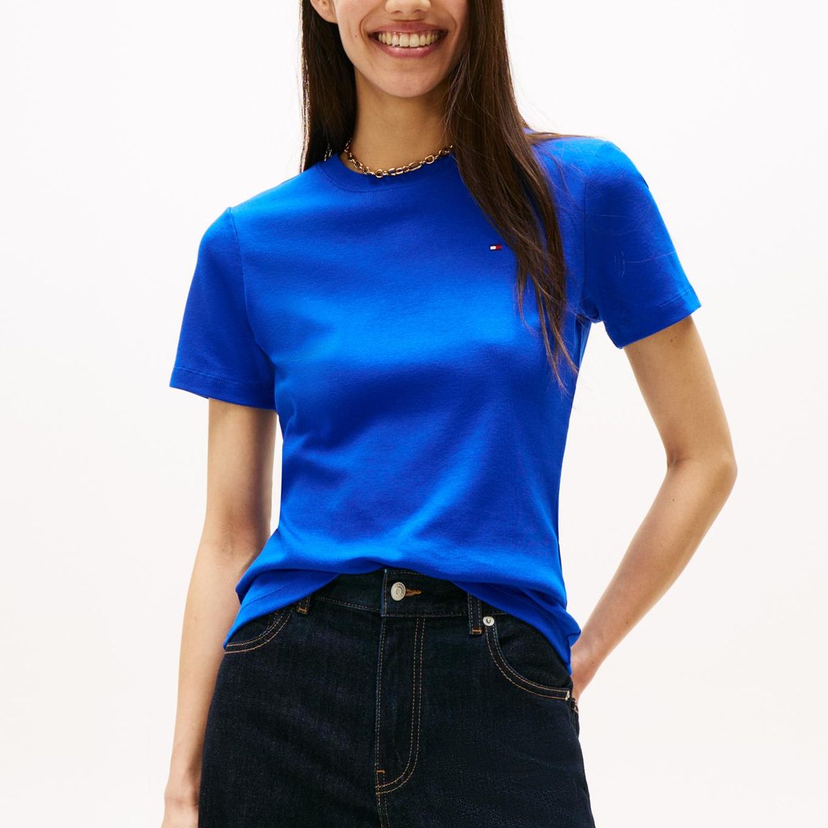 TOMMY HILFIGER - Polera Cody Slim Fit Azul Tommy Hilfiger