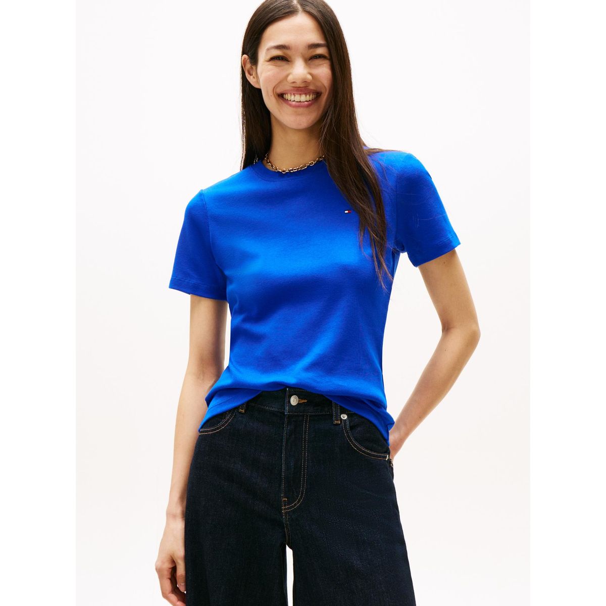 TOMMY HILFIGER - Polera Cody Slim Fit Azul Tommy Hilfiger