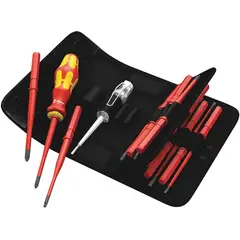 WERA - Set Destornillador Aislado VDE + Buscapolo 1000V 16 Piezas + Estuche