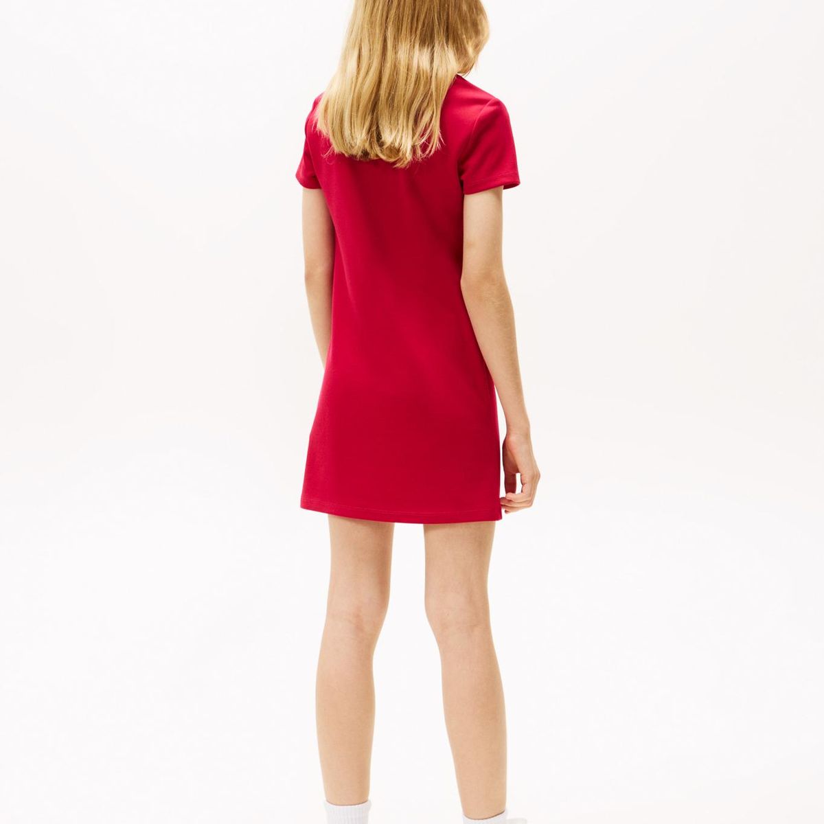 TOMMY HILFIGER - Vestido Camisero Rojo Tommy Hilfiger