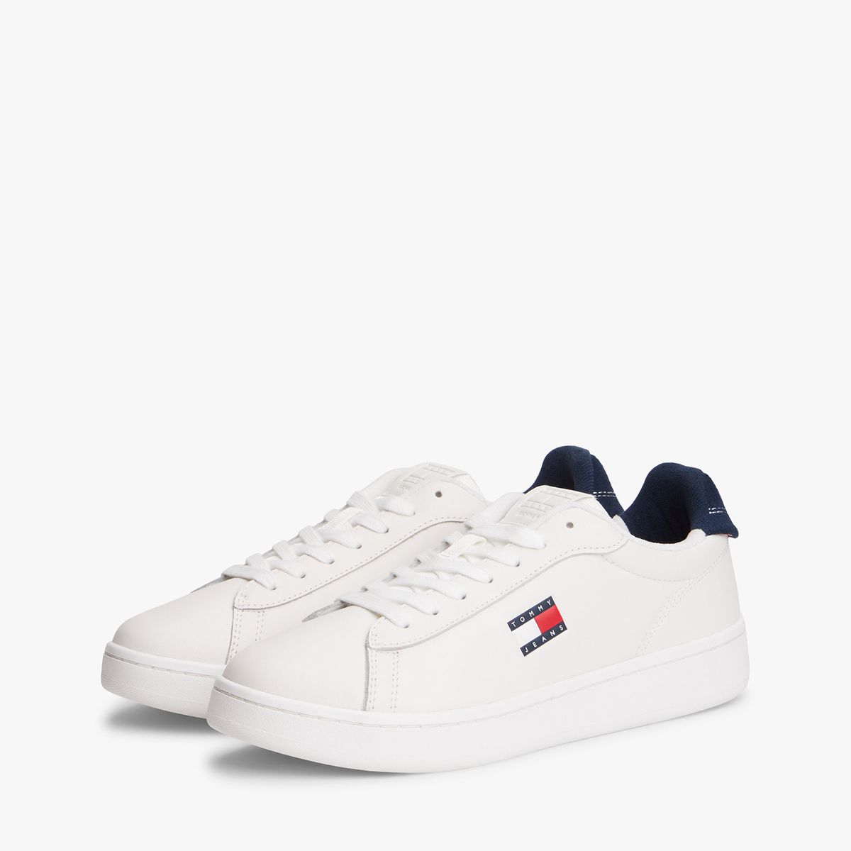 TOMMY HILFIGER - Zapatillas Archive De Cuero Blanco Tommy Jeans