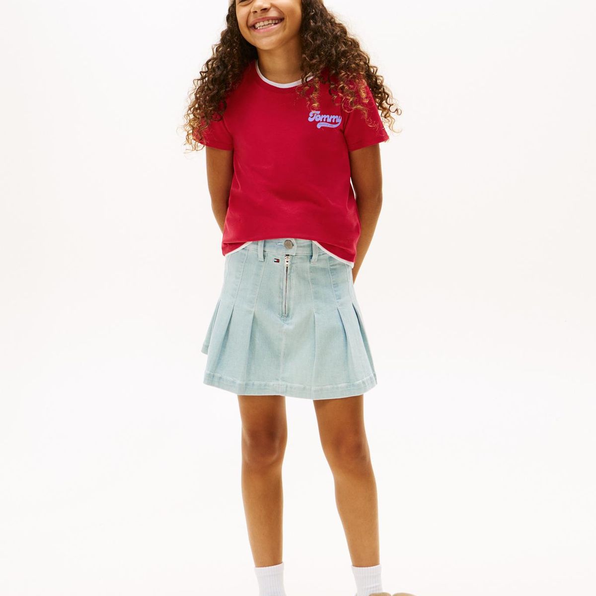 TOMMY HILFIGER - Polera Varsity Con Logo Rojo Tommy Hilfiger