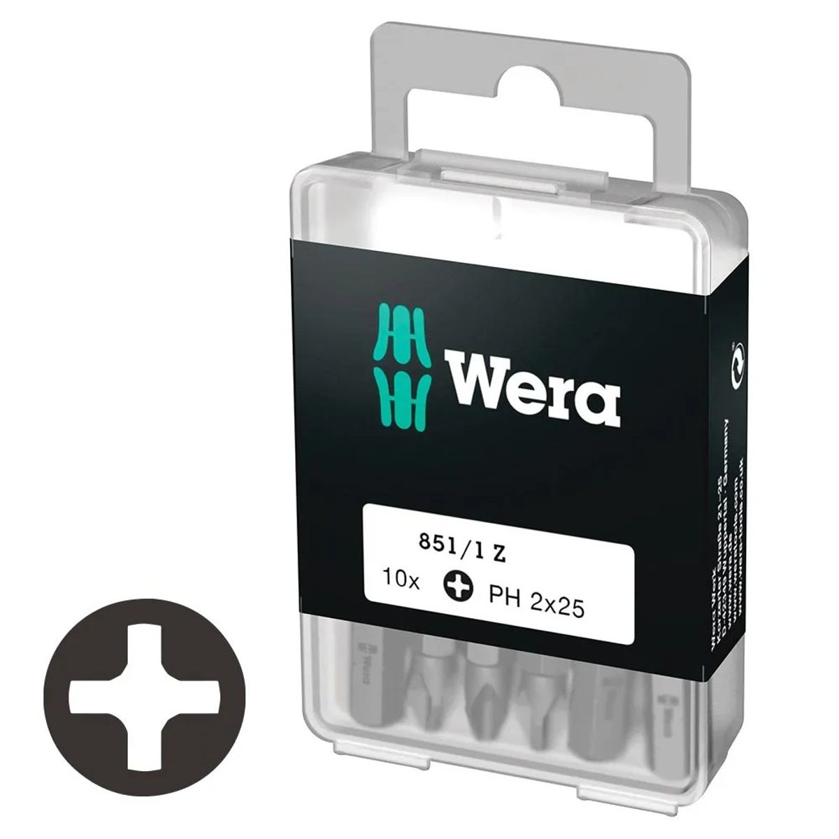 WERA - Caja 10 Puntas Phillips PH2 x 25 mm