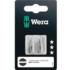 WERA - Set 2 Puntas Planas 06 y 08 x 25 mm