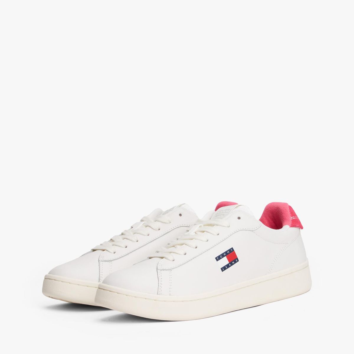 TOMMY HILFIGER - Zapatillas Archive De Cuero Blanco Tommy Jeans