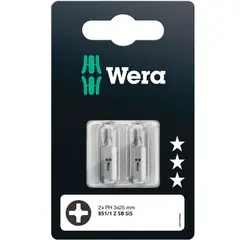 WERA - Set 2 Puntas Phillips PH3 x 25 mm