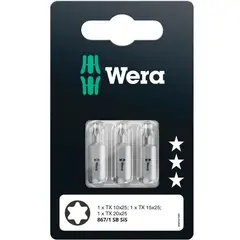 WERA - Set 3 Puntas TORX® TX10 TX15 TX20 x 25 mm