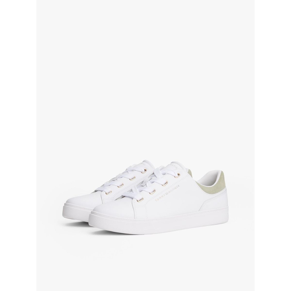 TOMMY HILFIGER - Zapatillas De Cuero Casual Cupsole Blanco Tommy Hilfiger