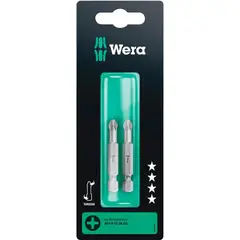WERA - Set 2 Puntas Phillips PH2 x 50 mm Torsión