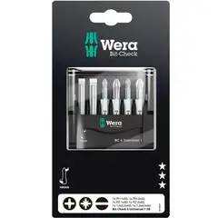 WERA - Set 6 Puntas Largas 50 mm Mixtas PH PZ Planas