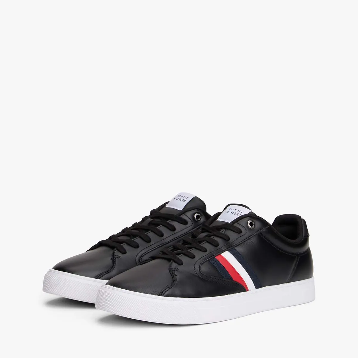 TOMMY HILFIGER - Zapatillas Icon Court Stripes Negro Tommy Hilfiger
