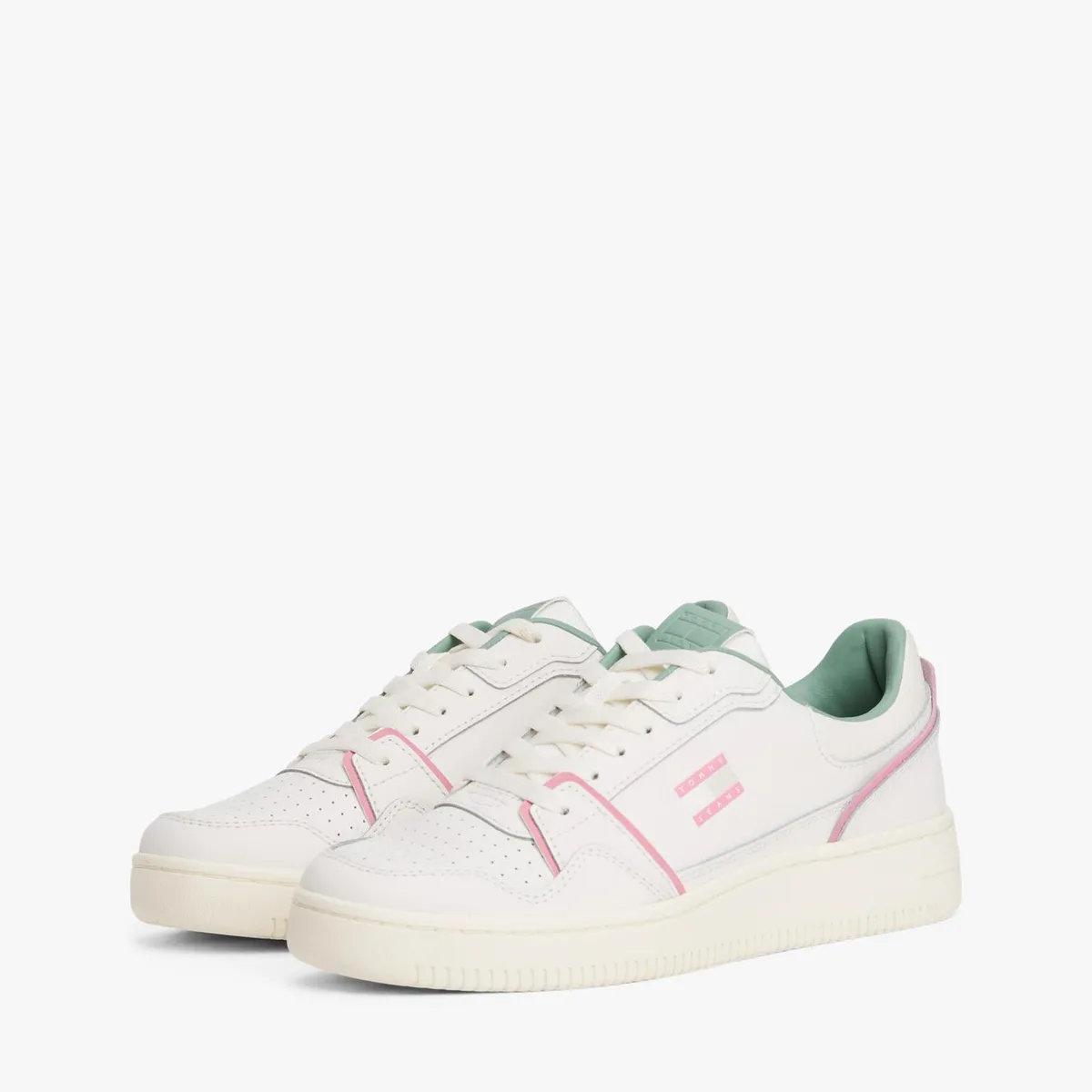 TOMMY HILFIGER - Zapatillas Retro Basket Dentadas Blanco Tommy Jeans