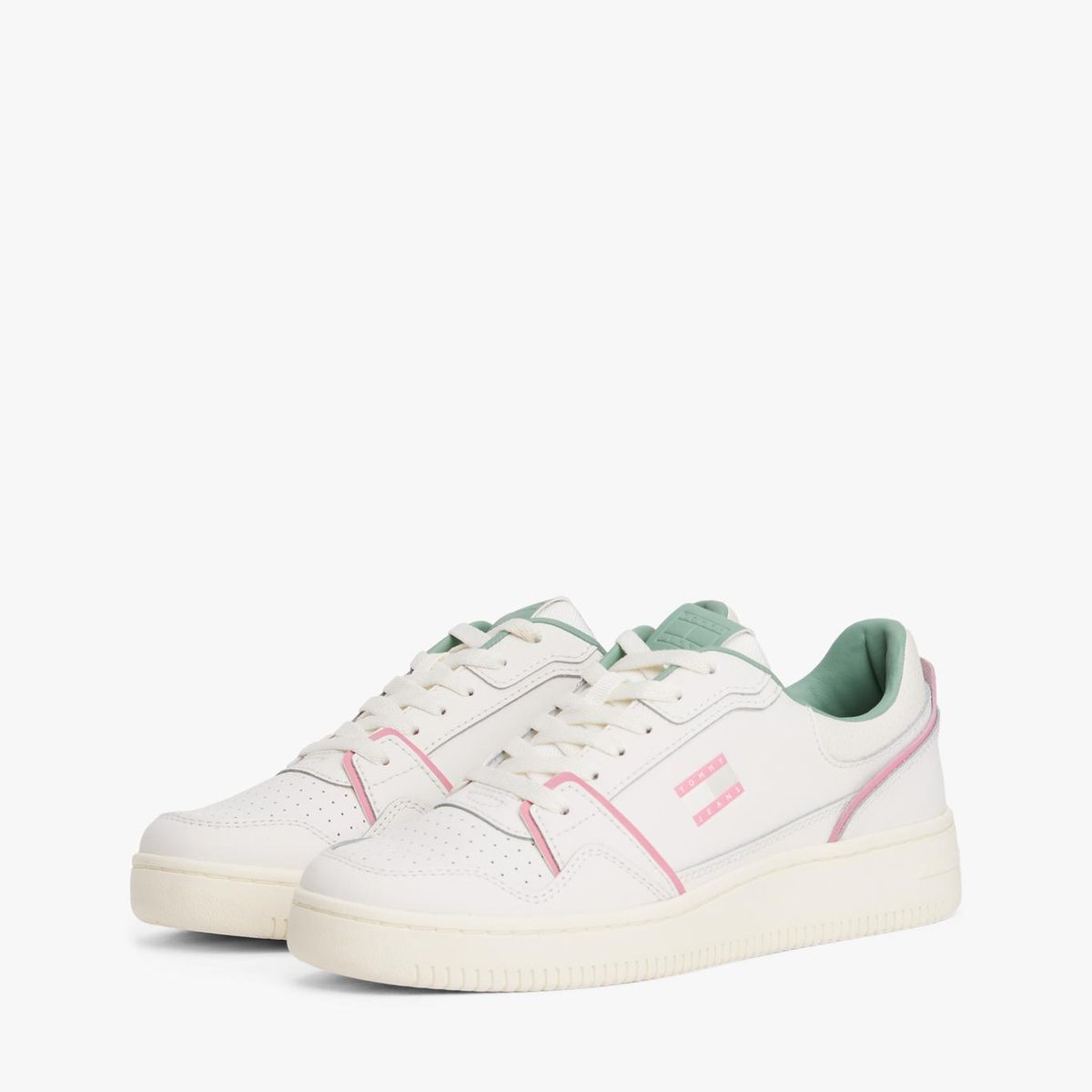 TOMMY HILFIGER - Zapatillas Retro Basket Dentadas Blanco Tommy Jeans