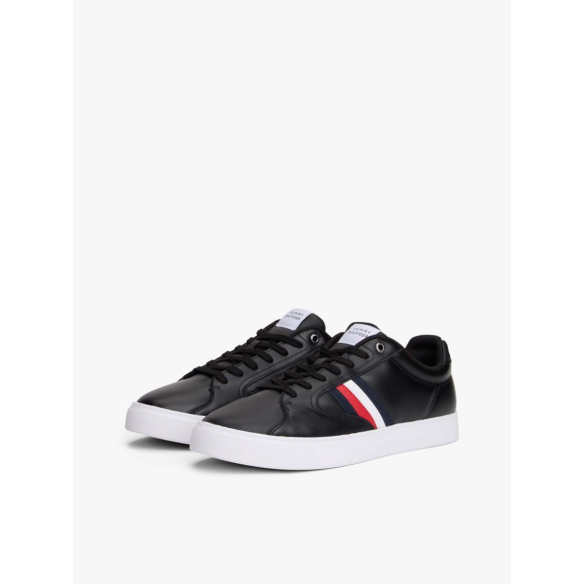 TOMMY HILFIGER - Zapatillas Icon Court Stripes Negro Tommy Hilfiger