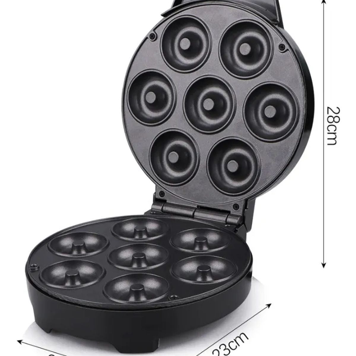 RAF - Maquina Mini Donas Electrica 7 Donuts 1000w Antiadherente