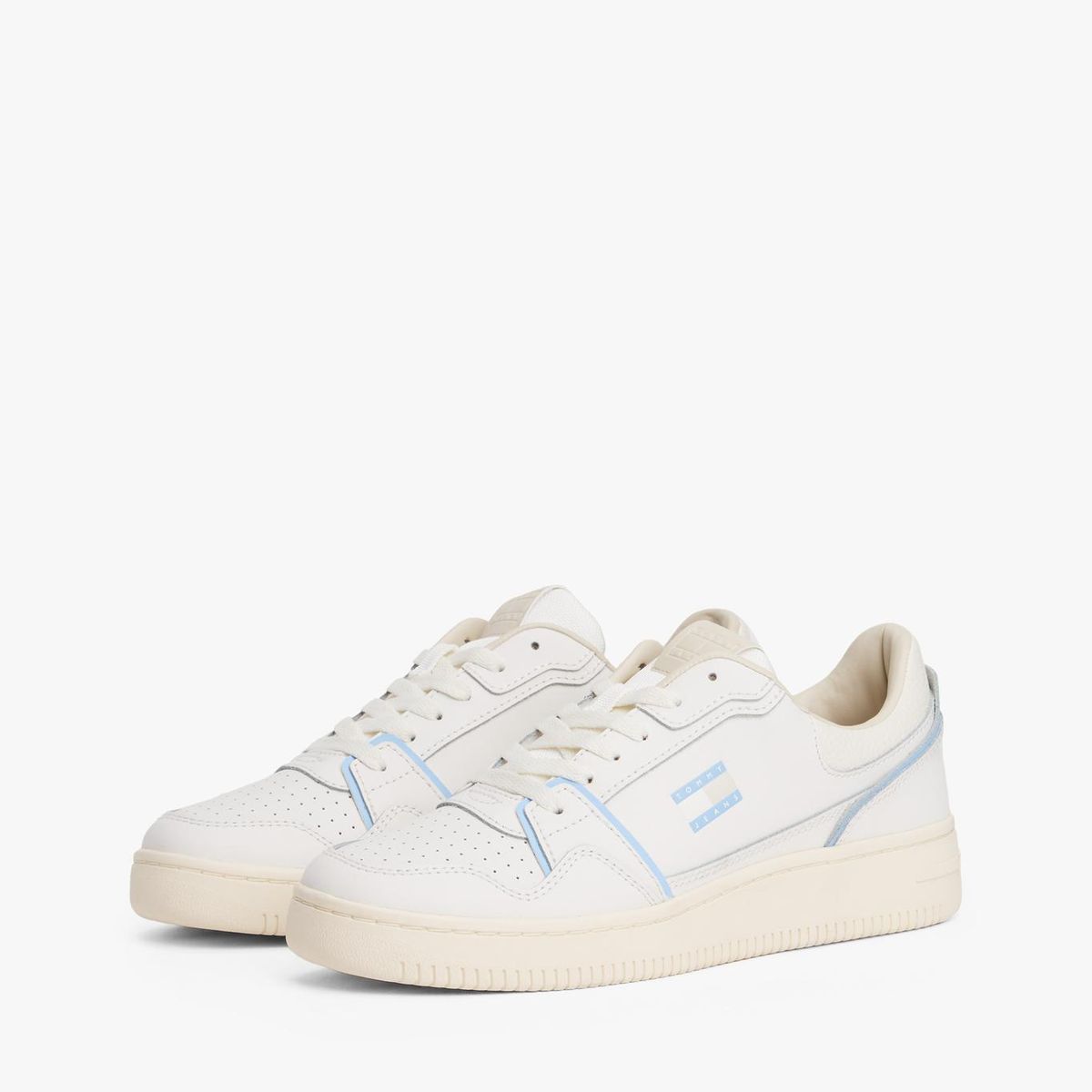 TOMMY HILFIGER - Zapatillas Retro Basket Dentadas Blanco Tommy Jeans