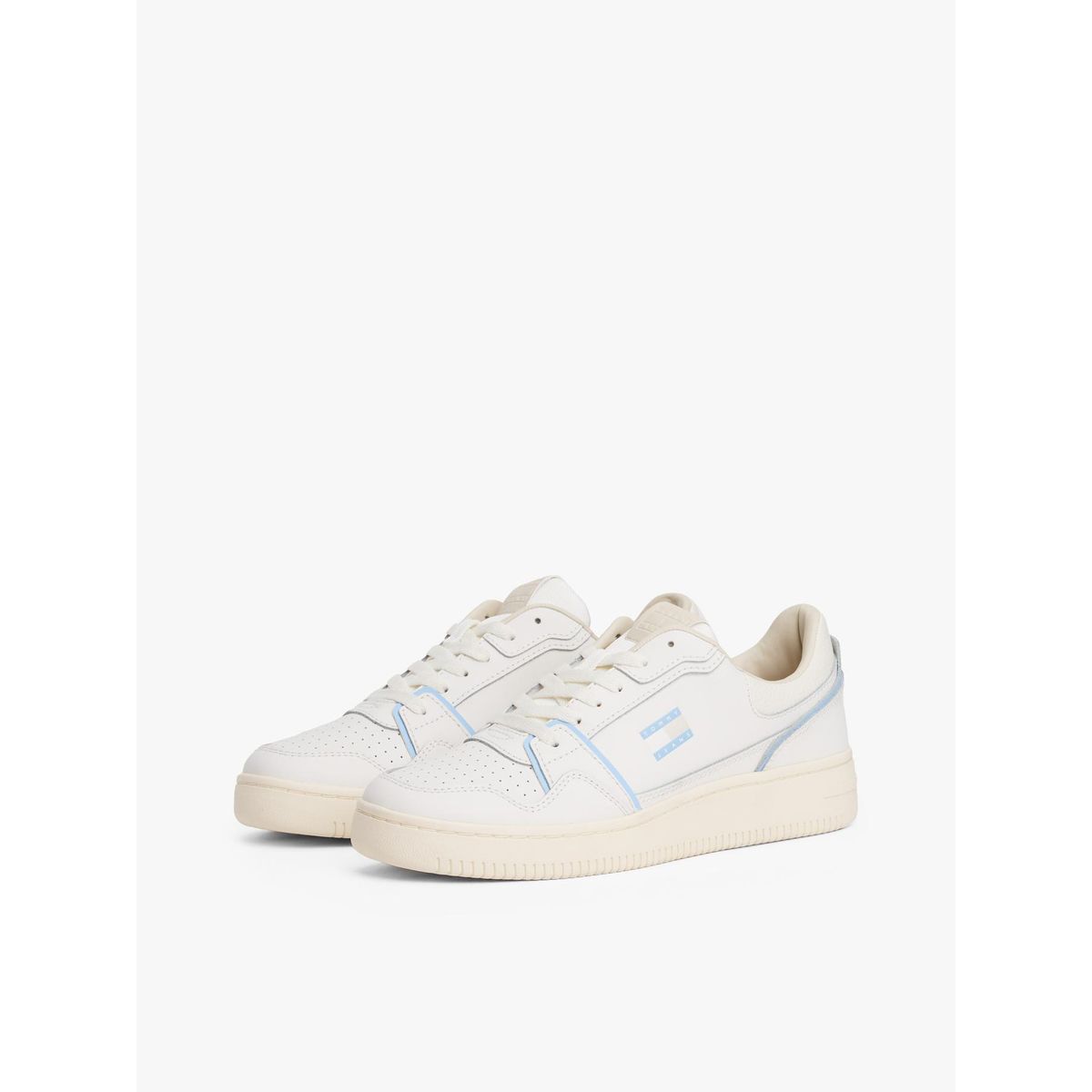 TOMMY HILFIGER - Zapatillas Retro Basket Dentadas Blanco Tommy Jeans