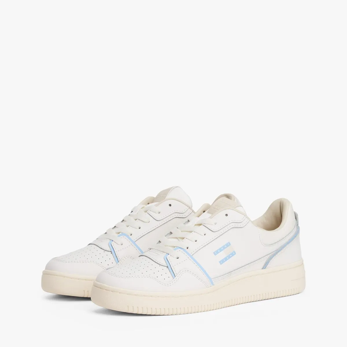 TOMMY HILFIGER - Zapatillas Retro Basket Dentadas Blanco Tommy Jeans