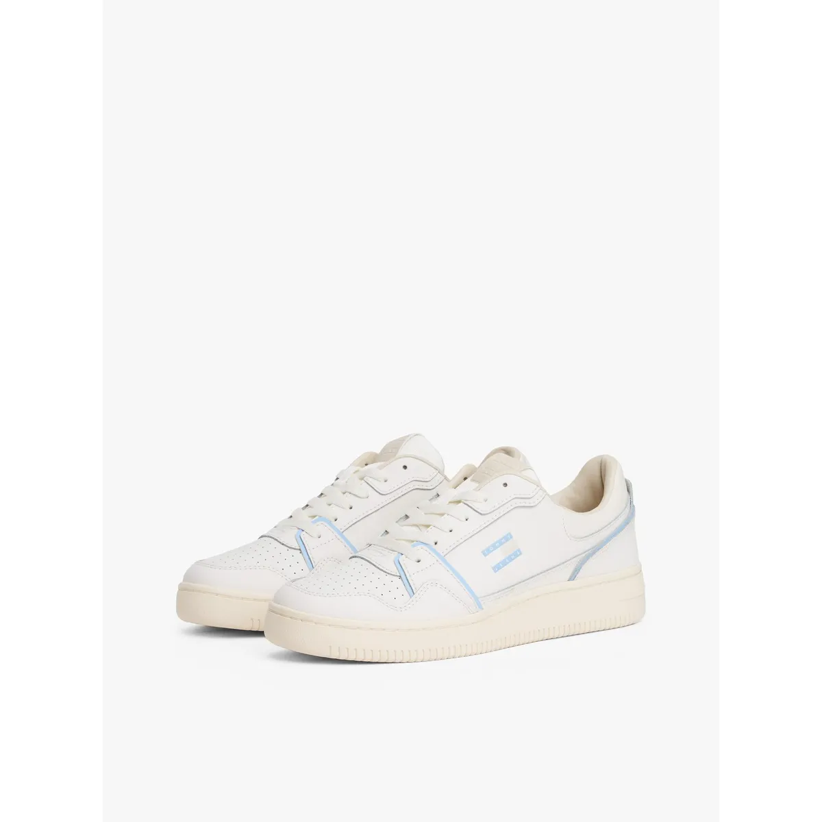 TOMMY HILFIGER - Zapatillas Retro Basket Dentadas Blanco Tommy Jeans