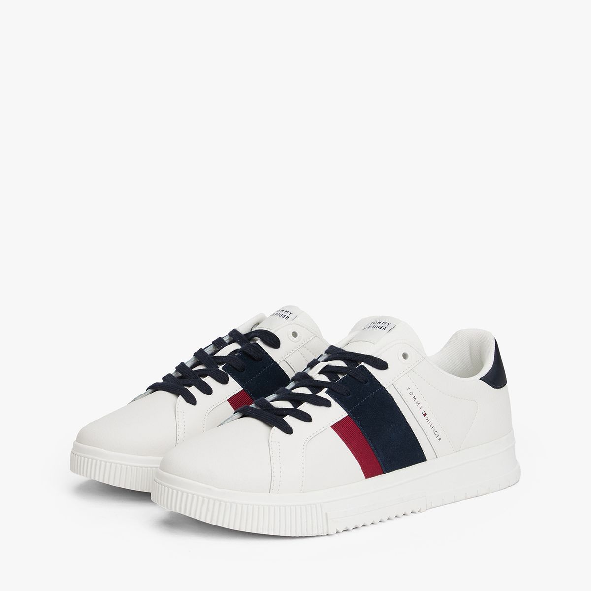 TOMMY HILFIGER - Zapatillas Supercup Texturas Mixtas Blanco Tommy Hilfiger