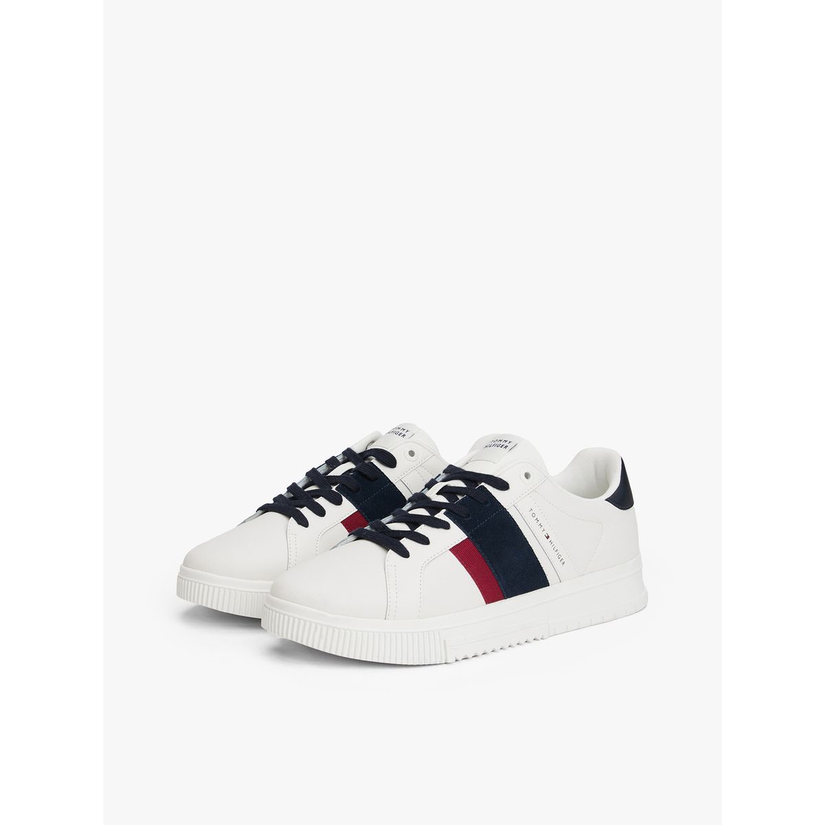 TOMMY HILFIGER - Zapatillas Supercup Texturas Mixtas Blanco Tommy Hilfiger