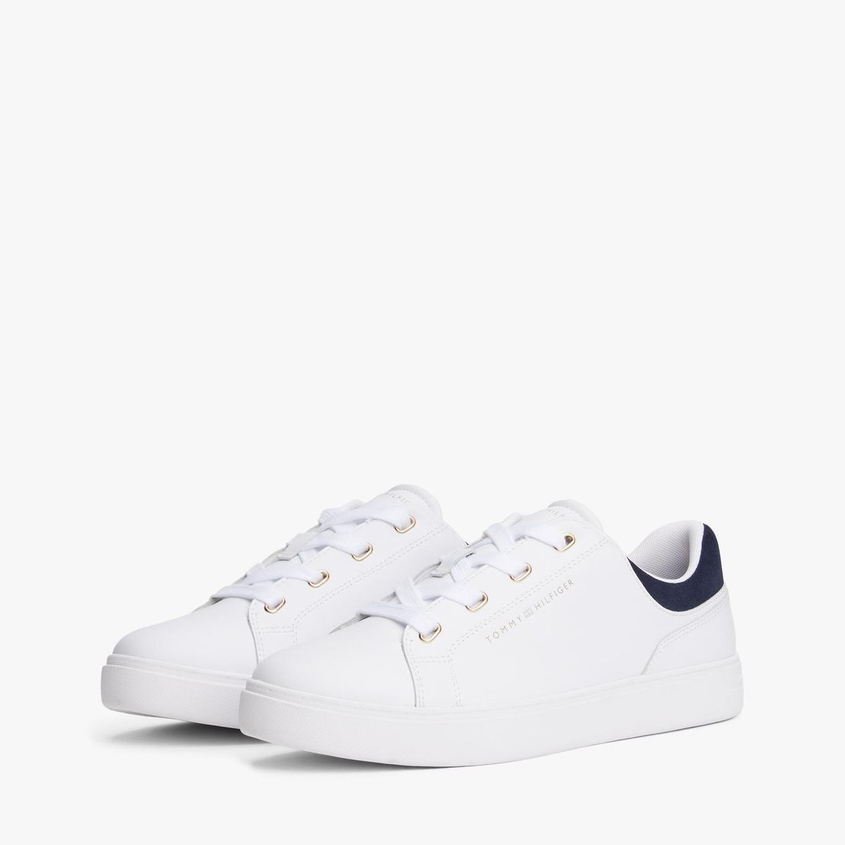 TOMMY HILFIGER - Zapatillas De Cuero Casual Cupsole Blanco Tommy Hilfiger