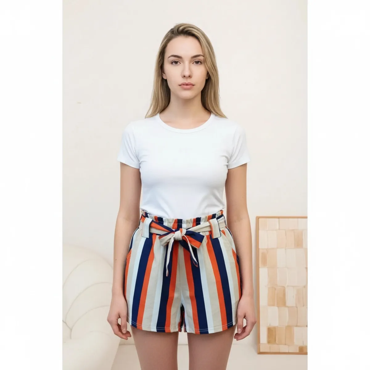 LIKE SHOP - Short Mujer Pantalón Corto Liviano Estampado Diseños Tricolor Colores W3031