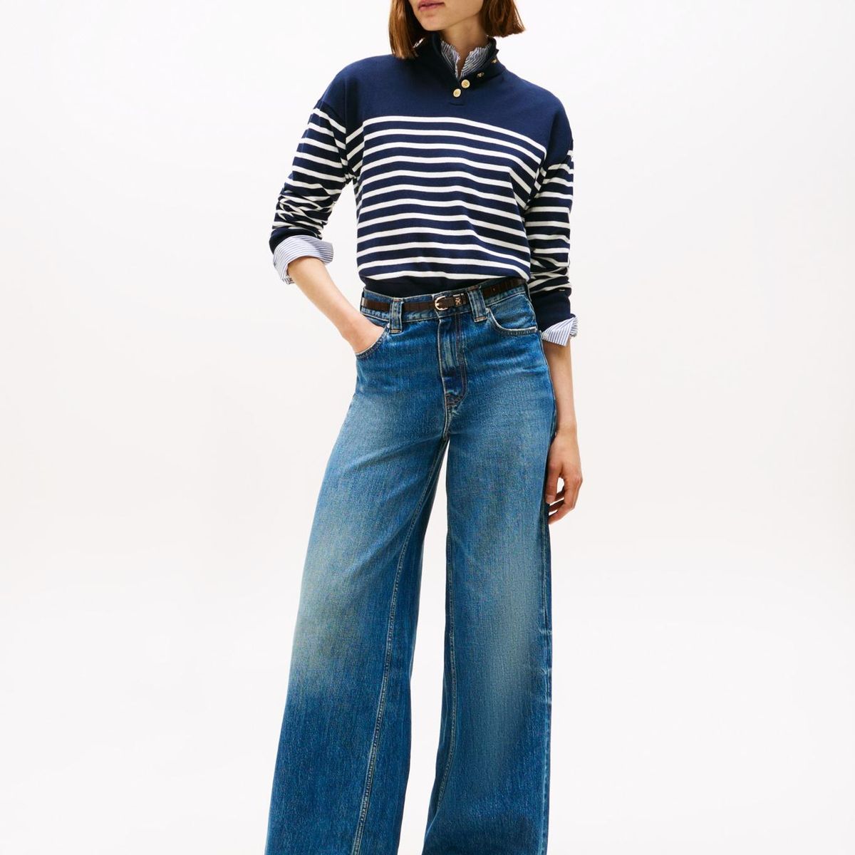 TOMMY HILFIGER - Zapatillas De Cuero Monogram Platform Blanco Tommy Hilfiger