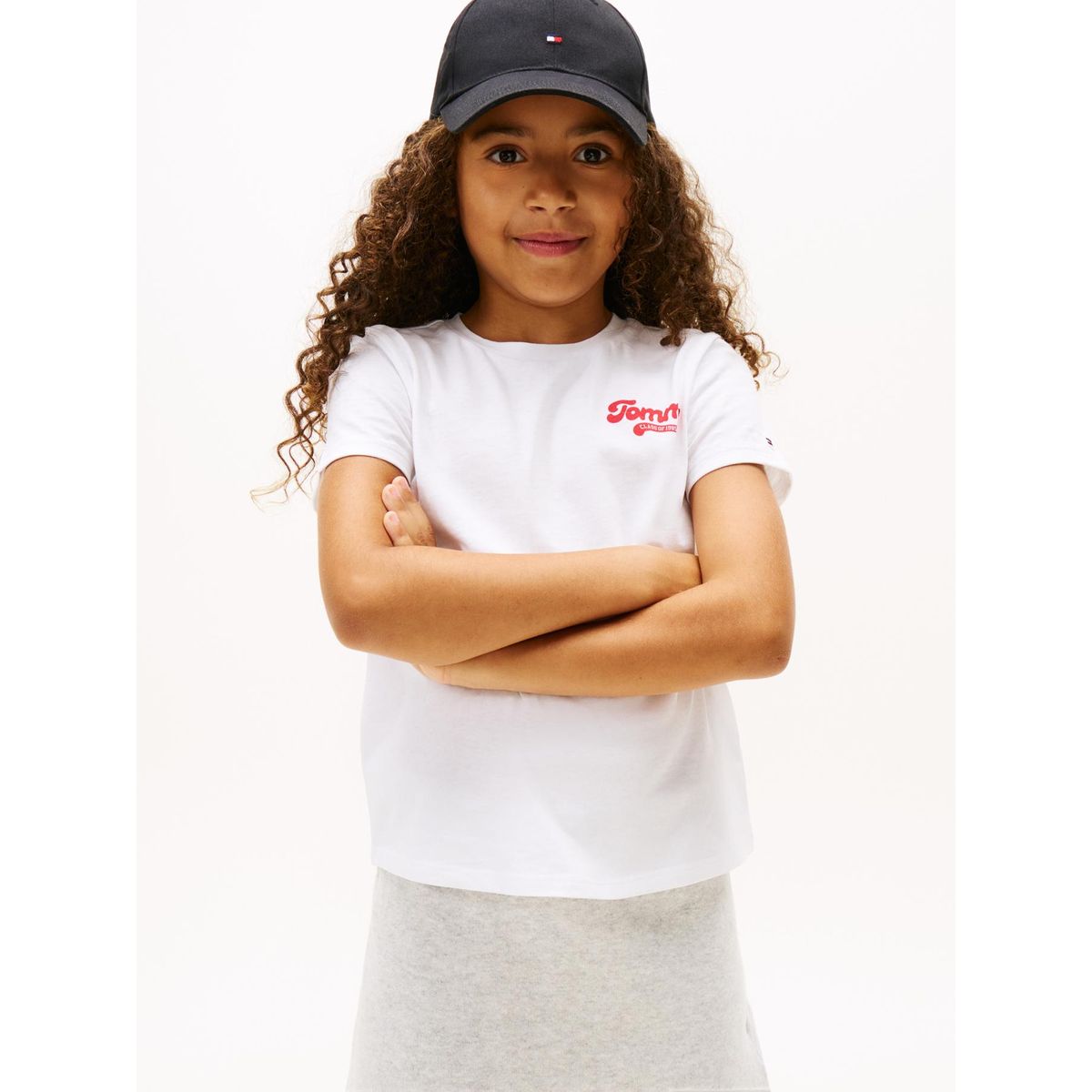 TOMMY HILFIGER - Polera Varsity Con Logo Blanco Tommy Hilfiger