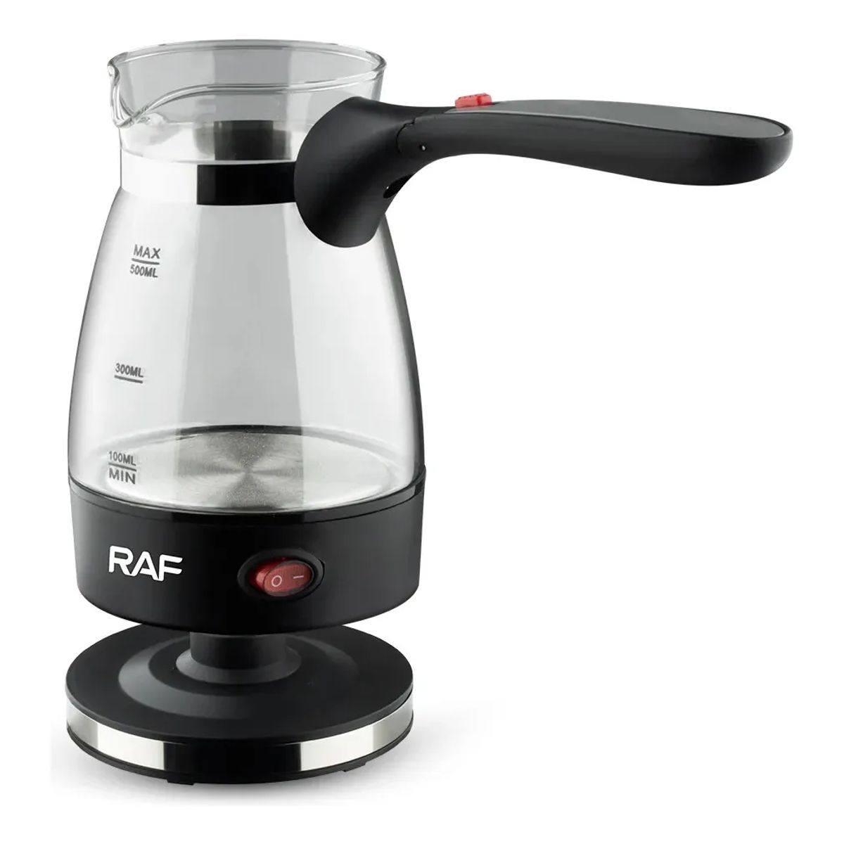 RAF - Cafetera Electrica Turca Vidrio 500ml Raf 600w Calienta 60s