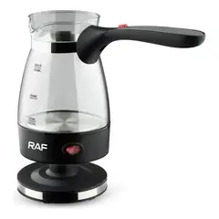 RAF - Cafetera Electrica Turca Vidrio 500ml 600w Calienta 60s