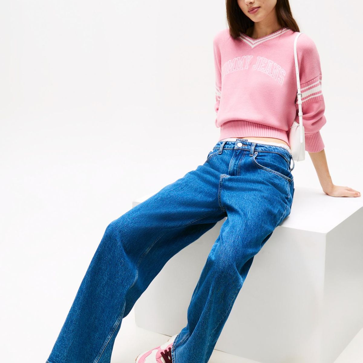 TOMMY HILFIGER - Zapatillas Runner Con Logo Rosado Tommy Jeans