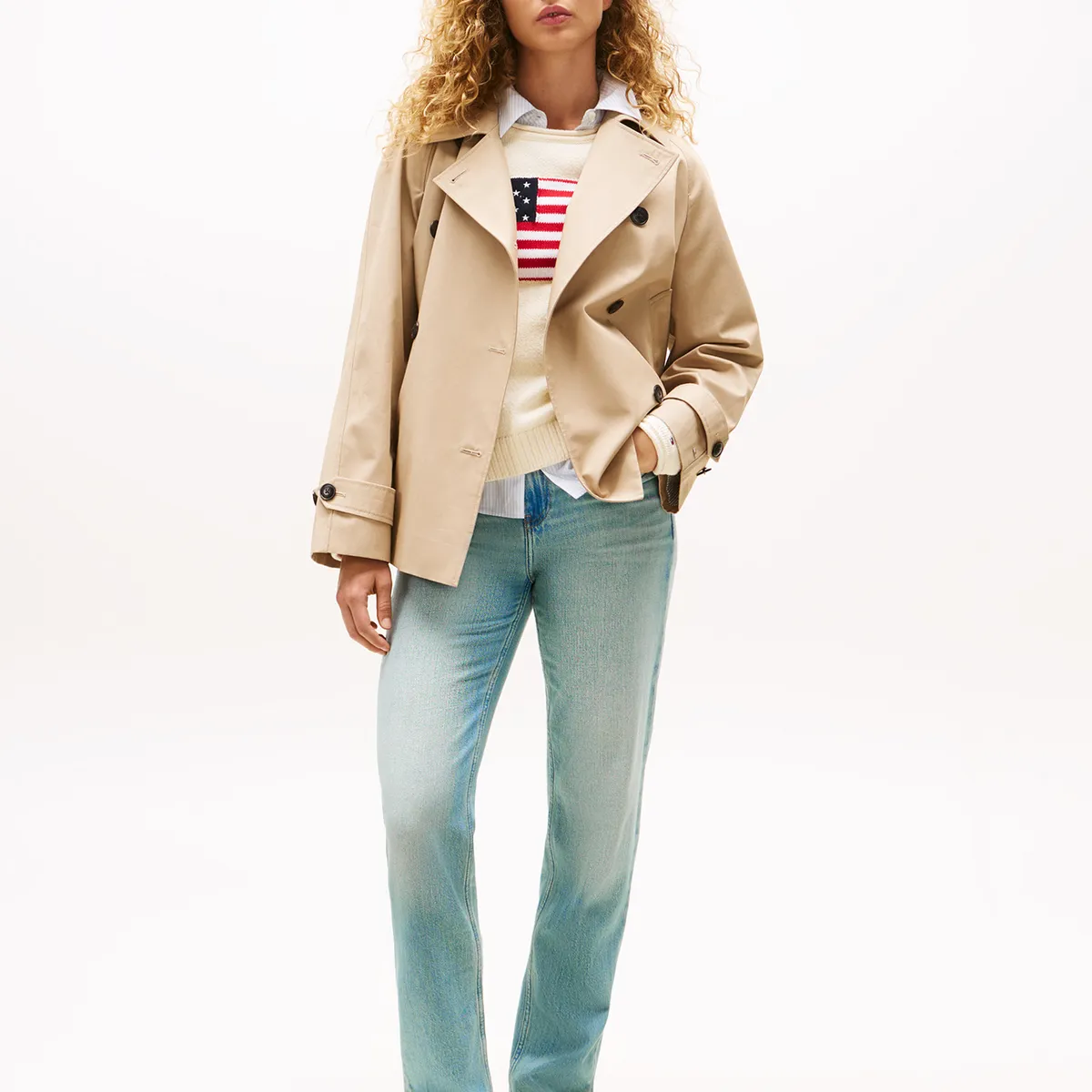 TOMMY HILFIGER - Zapatillas De Cuero Essential Chic Blanco Tommy Hilfiger