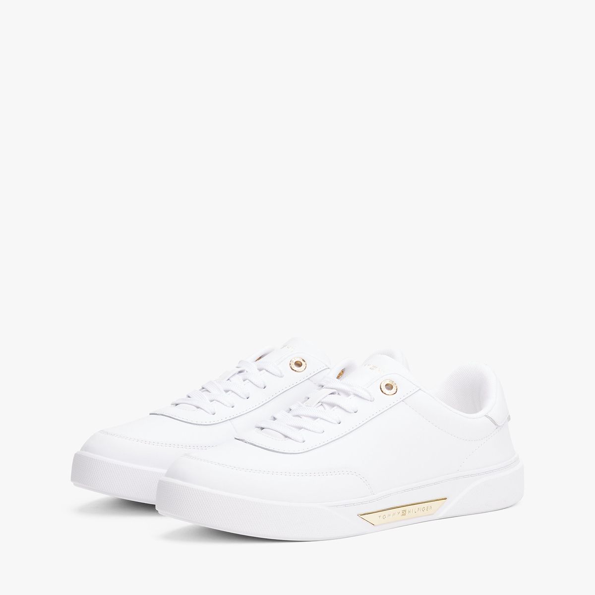 TOMMY HILFIGER - Zapatillas De Cuero Essential Chic Blanco Tommy Hilfiger